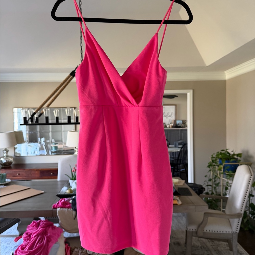 Hello Molly Vibrant Pink Mini Dress